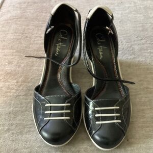 Cole Haan Nike Sole Wedge Black Shoes Size 7